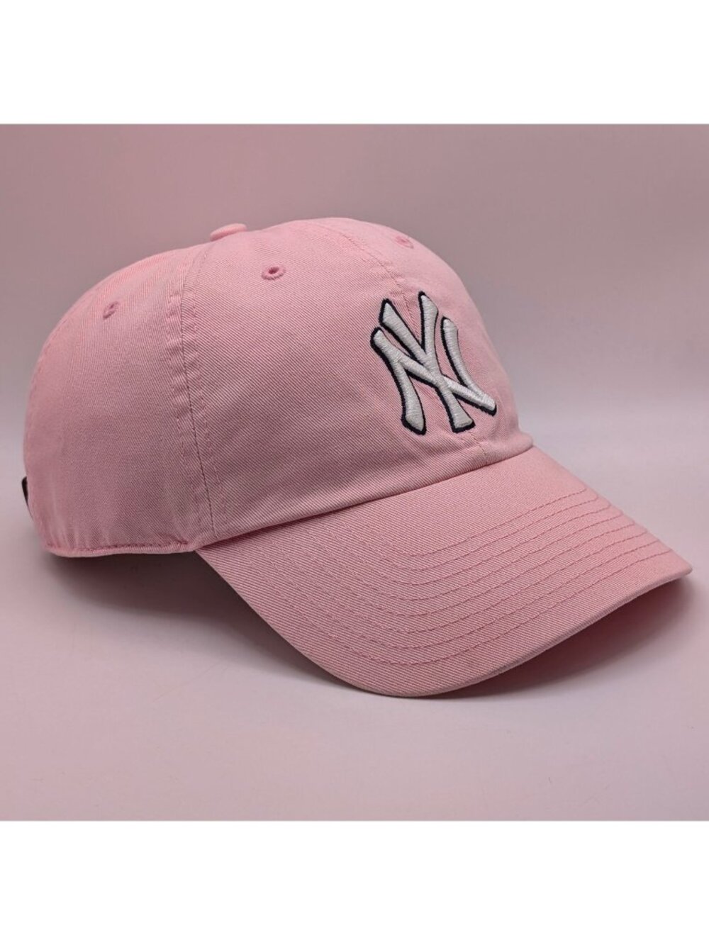 New York Yankees Twins Enterprise Vintage Hat Pink MLB Adjustable Strap Back Cap
